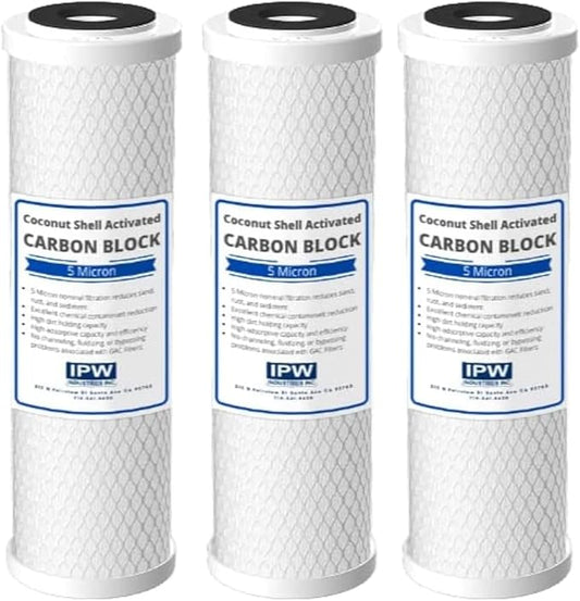 IPW Industries Inc. | 3-Pack Flow-Pur 8 (WCBCS-975-RV) Water Filter Replacement and Water Purifier Activated Carbon Filter for RV Water Filter System