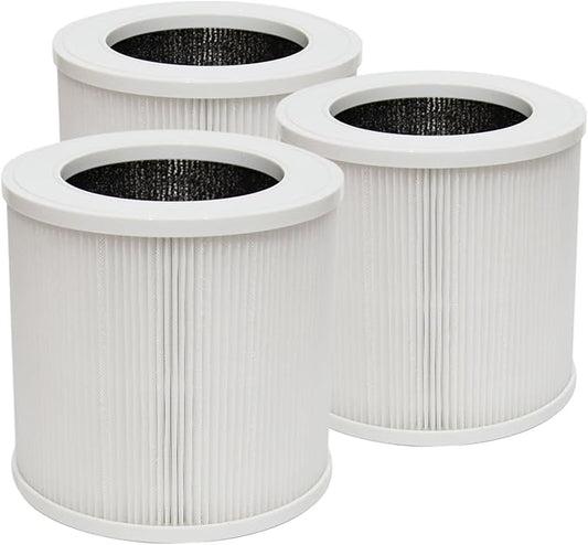 PUREBURG Replacement Filters Compatible with TDBYWAE GL-K803 Air Purifier,3-Pack H13 True HEPA Activated Carbon 3-Stage Filtration Air Clean Dust VOCs Odor