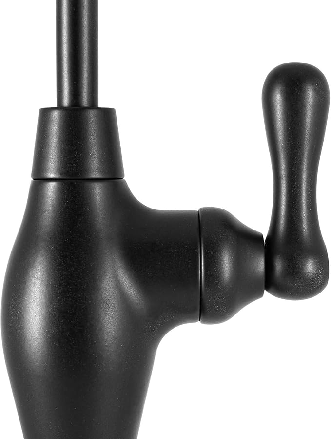 Non-airgap RO Faucet Reverse Osmosis Drinking Water Filtration System Water Dispenser Spout (Matte Black). Vase Style with Faucet Wrench RO-FW148. NSF Certified.