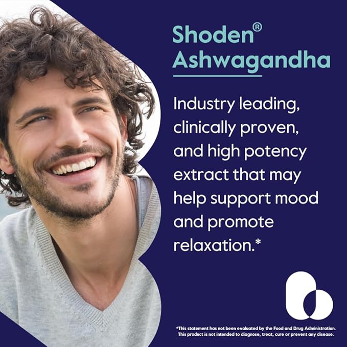 BESTVITE Advanced Ashwagandha 120mg w/Shoden (120 Vegetarian Capsules) - Clinically Studied Containing Industry Leading 35% Withanolide Glycosides - No Stearates - Vegan - Non GMO - Gluten Free