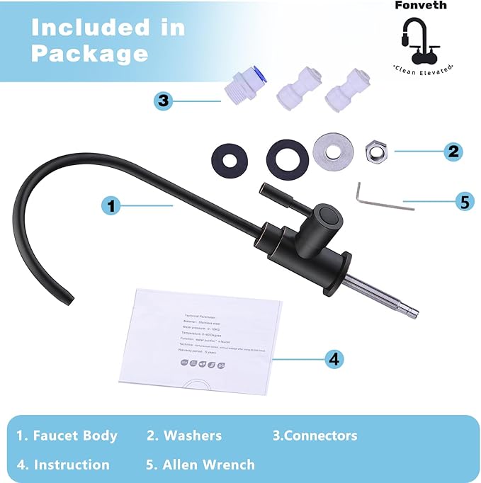 Drinking Faucet, Oil Rubbed Bronze Reverse Osmosis Faucet Single Handle RO Brass Water Filter Faucet Kitchen Bar