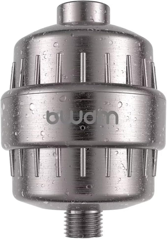 15 Stage Shower Filter Shower Head Filter - Hard Water Filter,Remove Chlorine Heavy Metals and Other Sediments, Vitamin C Water Softener Reduces Dry Itchy Skin,Dandruff (Brushed Nickel)