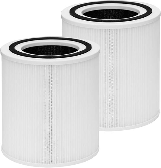 TT-AP005 Filter Replacement, Compatible with TaoTronics TT-AP005 Air Purifier, 3-in-1 Pre-Filter, H13 Grade True HEPA and Activated Carbon Filters, 2 Pack