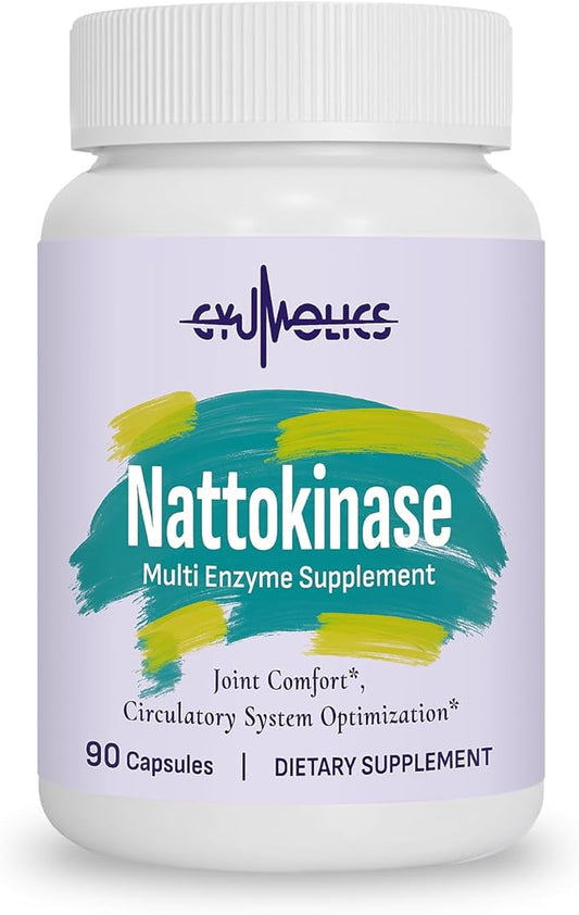 Nattokinase Supplement 10000FU with Organic Nattokinase, Serrapeptase, Bromelain, Curcumin, Vitamin E & Ginseng, Movement Comfort, 90 Capsules