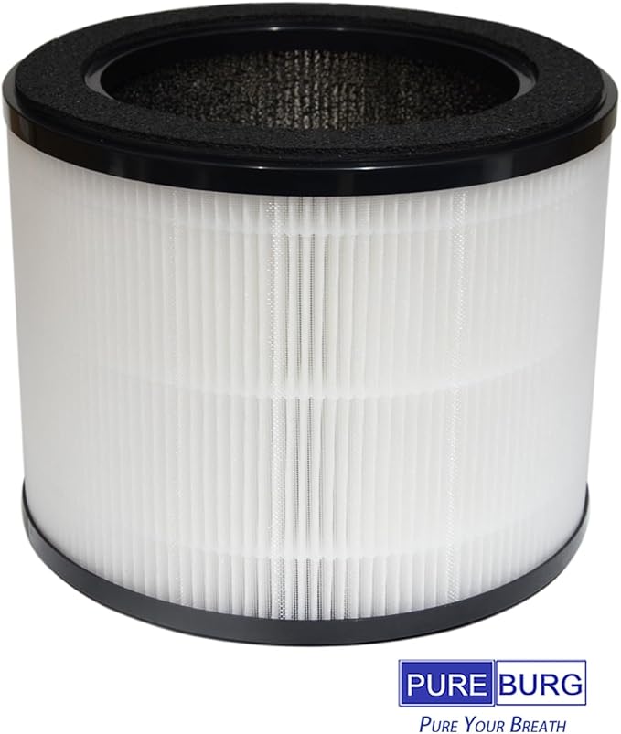 PUREBURG Replacement Filter Compatible with Coway Airmega 100 Air Purifier,2-Pack H13 HEPA Activated Carbon 2-in-1 3-Stage Filtration Air Clean Dust VOCs Odor