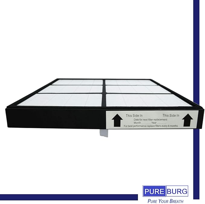 PUREBURG 1183050K Replacement Filter Compatible with Whirlpool Whispure Whispure Pro 2000 WPPRO2000 Series Air Purifiers,H13 True HEPA Activated Carbon Pre-Filters