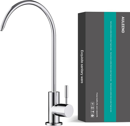 Brass Reverse Osmosis Faucet, Sink Water Filter System, Suitable for Most Reverse Osmosis or Water Filtration Systems, Kitchen Bar Sink Drinking Water Faucet (Chrome)