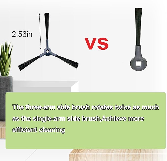 Dhoua Accessories Kit for Shark IQ R101AE (RV1001AE) IQ R101 (RV1001) AV911S EZ AV1010AE IQ Robot Vacuum Cleaner Replacement Parts Pack of Main Brush, Filters, Side Brushes