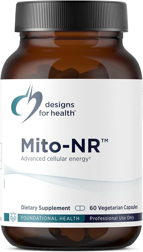 Designs for Health Mito-NR - Nicotinamide Riboside (NAD Supplement) with COQ10 + Trans Geranylgeraniol - NR + GG Supplement for Mitochondrial Cell Health Support (60 Capsules)