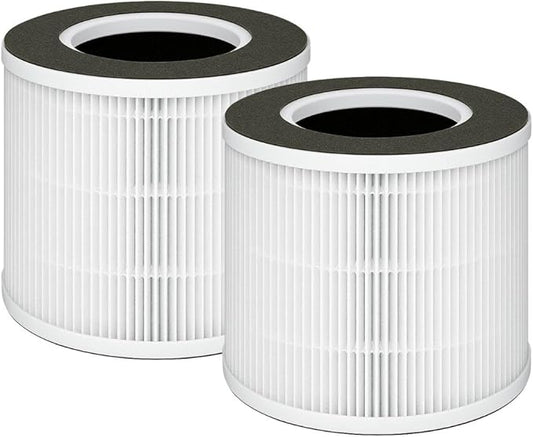 Nispira VK-6067B Filter Replacement for Vremi/Kokeki Air Purifier 3-in-1 True HEPA Activated Carbon, 2 Packs