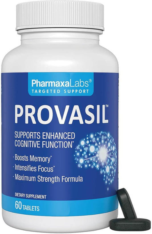 Maximum Strength Brain Supplement - Boosts Memory & Focus - Increases Mental Performance & Cognitive Health - Phosphatidylserine, Resveratol, Folate, Ginkgo Leaf, Bacopa & More - 60 Tablets