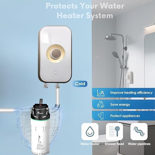 8GPM Whole House Water Filter & Water Filtration System – 3-Stage Chlorine/Sediment/Rust Filtration | Outdoor -11°F | Quick Install for Renters/Homeowners (Easy Replacement)