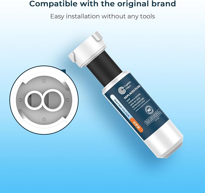 Crystala Filters XWF Replacement for GE XWF Refrigerator Water Filter Pack of 3 (Not XWFE)