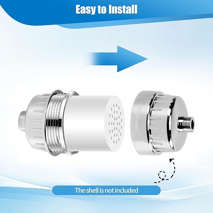 2 Pack 20 Stage Shower Filter Replacement Cartridge, Universally Compatible With Any Similar Design, Water Softener with High Output,home water purification accessories