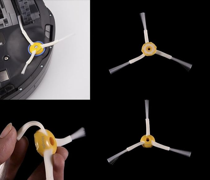 694 3-Armed Side Brush for i-Robot Roomba, 10 Pieces Replacement Accessories Parts for Roomba 650 690 614 550 760 780 (500 600 700 Series) Vacuum