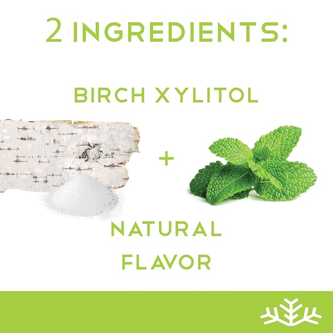 Spearmint KETO Xylitol Candy Chips (6-Pack) - SNØ 1.5oz Tin - Sugar-Free Candy With Only 2 Ingredients | Low Carbs, Diabetic-Friendly, Non-GMO, Vegan, GF & Kosher | Purest candy in the world!