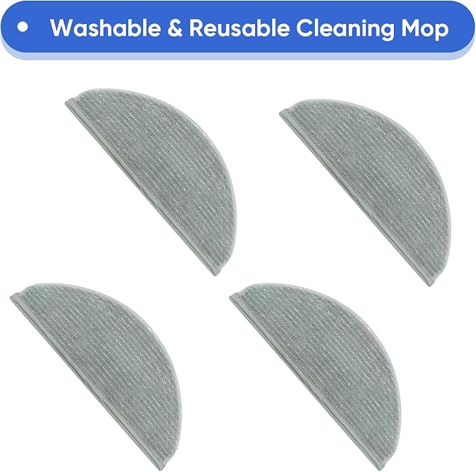 12-Pack X8 Replacement Parts for Eufy RoboVac X8 /X8 Hybrid – Includes 1 Main Brush, 2 Side Brushes, 4 Filters,4 Mop Pads & 1 Cleaning Brush (12 PCS Set)