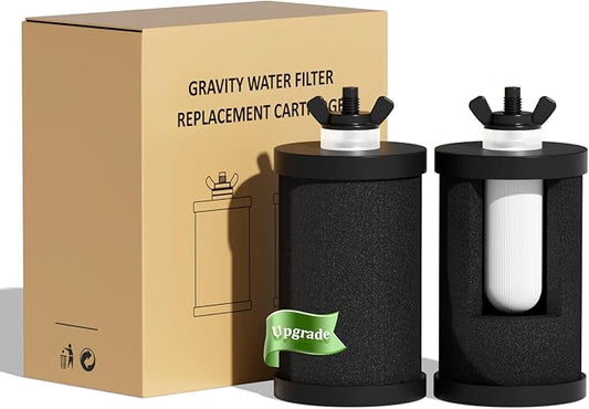 Purewell PF-1 Upgraded 3-Stage Composite Purification Elements, Replacement Filters for ProOne® and Berkey® Filters, ProOne® or Berkey® Big+ Water Filter System and Purewell System (2 Pack, K Series)