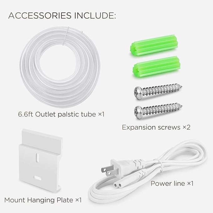 FUJIWARA Condensate Pump Automatic Condensation Drain Removal Mini Quiet Pump for HVAC,Air Conditioner,Dehumidifier,Furnance,Ice Maker,Wall Mounted Suitable for A/C 1-5HP, White