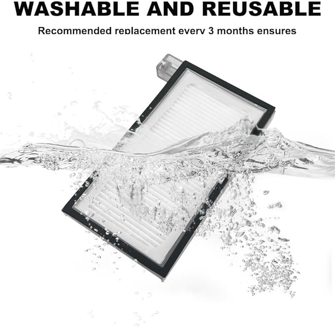 17 Pack Vacuum Replacement Parts Kit for Eufy X8 Pro, Robot Vacuum Cleaner Accessories Fit for Eufy, 1 Brush Roll, 4 Side Brushes, 4 Mop Pads, 4 HEPA Filters, and 4 Dust Bags