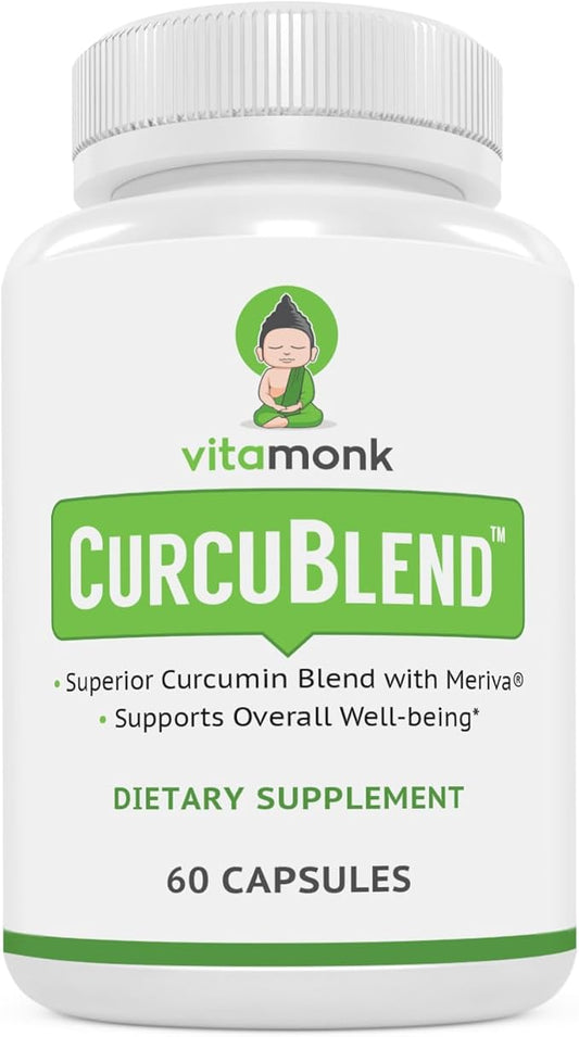VitaMonk Turmeric and Ginger Complex with Meriva, Grape Seed, Boswellia Extract, Cat’s Claw and More - Ginger and Turmeric Supplements for Overall Health, Wellness and Immune Support - 60 Caps