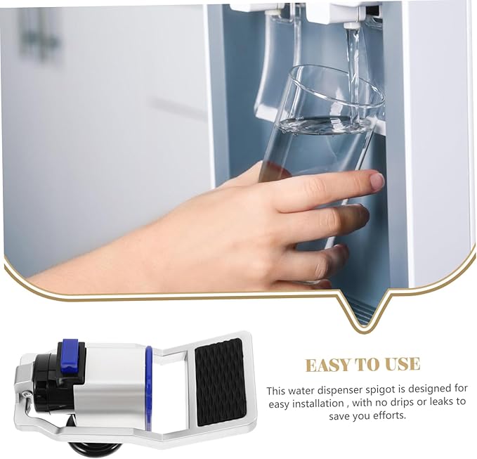 Generic 2pcs Hot Water Spigot Faucet for Water Dispenser Easy Install Space-saving Design No Electricity Needed
