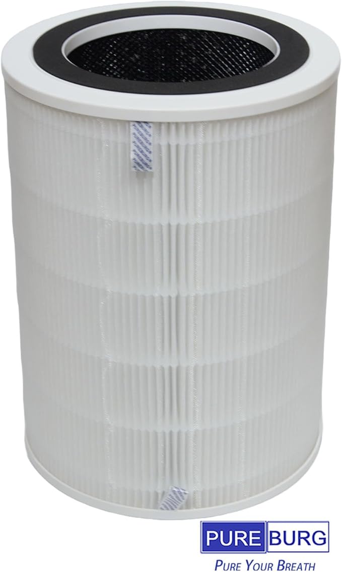 PUREBURG Replacement Filter Compatible with Proscenic A9 & Probreeze PB-P07 & Ganiza G300S, Insignia NS-APMWH2 BLITZHOME BH-AP450 TOnEnergy Air Purifier,H13 HEPA Activated Carbon