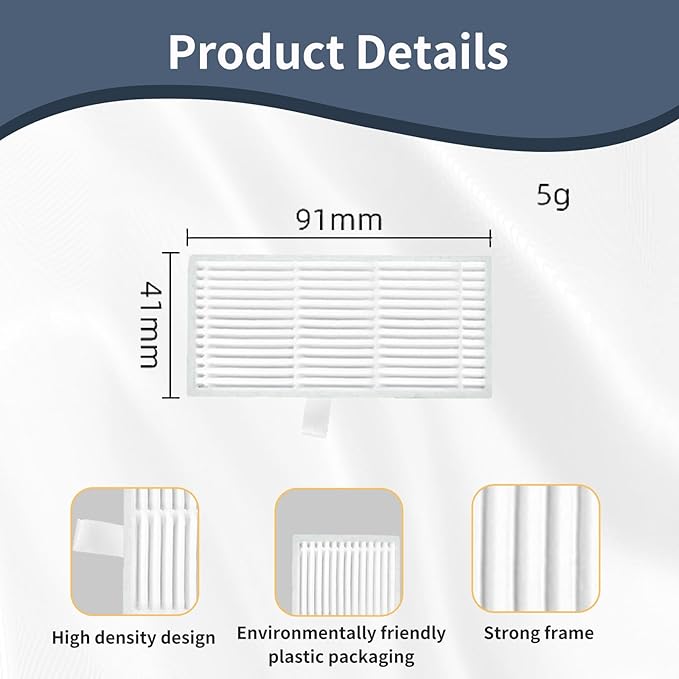 Accessories Replacement for eufy C20 Robot Vacuum Accessories 1x Mainbrush,2X Filters,4X Moppads,3X Dust Bags,4X sidebrushes