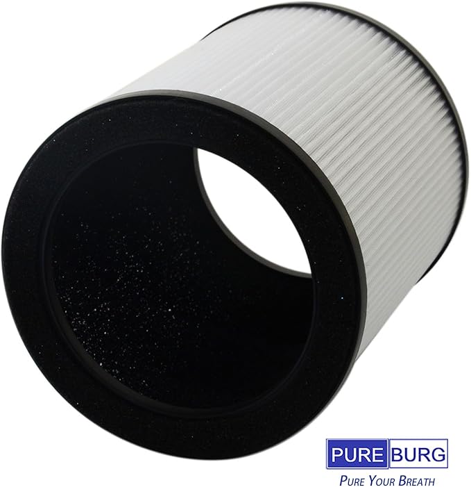 PUREBURG Replacement True HEPA Filter Compatible with Druiap KJ80 Air Purifier,Part# AF3080, H13 3-Stage Filtration High-efficiency Activated carbon 2-in-1 Air Clean Dust VOCs,2-Pack