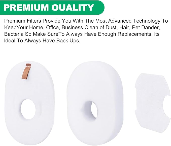 3 Post + 3 Foam & Felt Filters Kit Replacement for Shark Rocket HV292, HV300, HV300W, HV301, HV302, HV303, HV305, HV308, HV310, UV450 Replaces Part