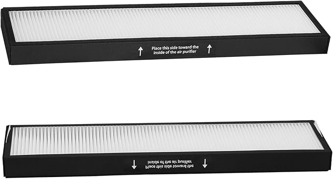 Air Replacement Filter for 182550 Air Purifier, HEPA Air Purifier Filter with Activated Carbon, Compatible with Holmes HAP537UV/ 2141139 and Bionaire BAP536UV-U Air Purifier (Pack of 2)