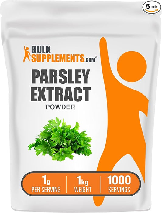 BulkSupplements.com Parsley Extract Powder - Parsley Supplement, Antioxidant Source, Parsley Powder - Gluten Free, 1000mg per Serving, 5kg (11 lbs) (Pack of 5)