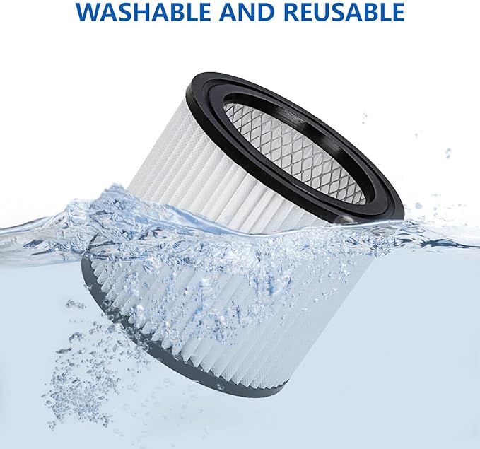 HEPA Vacuum Cleaner Replacement Filter Compatible with Shop-Vac 90398, 903-98, 9039800, 903-98-00 Hangup Wet/Dry Vacuum Cleaner Spares Cartridge Filter (Pack of 2+4)