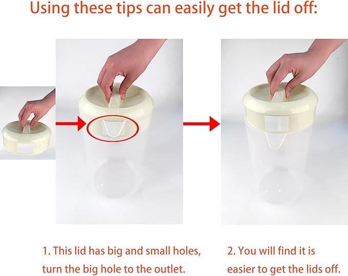 1 Gallon 4 Litre Clear Plastic Pitcher with Lid, 2 Pack Clear Water Pitcher for Cold Drinks, Iced Tea Pitcher for Lemonade, Iced Tea, Milk, Juice, Beverages.