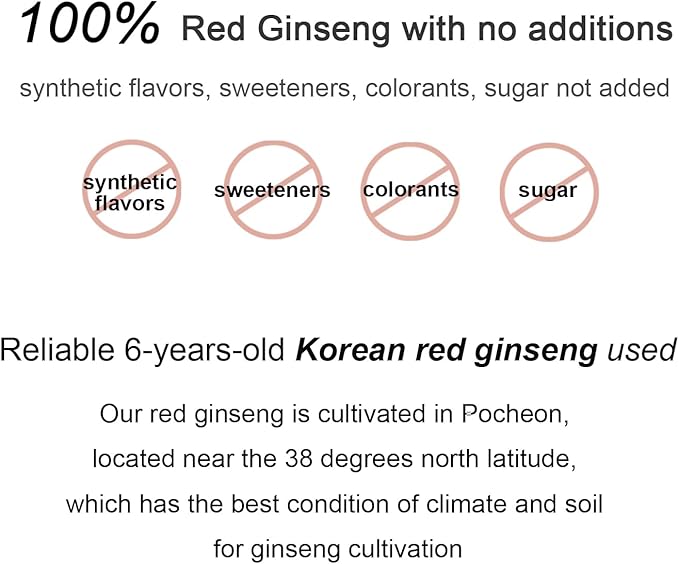Pocheon 240g(8.5oz), 100% Pure Korean 6Years Root Panax Red Ginseng Extract Royal, 70% Solid State, Saponin, Natural Immune Support
