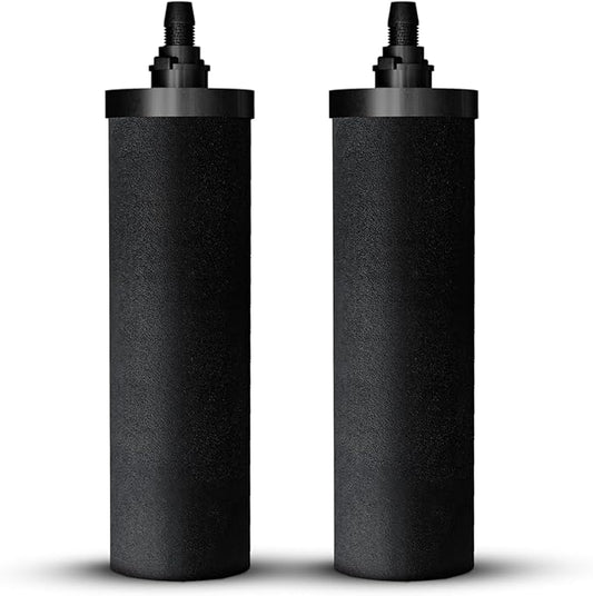 NSF Certified Smart Carbon (Black) Replacement Filter Elements - Pack of 2 Filters for Phoenix Gravity Water Filters, Replacement for Berkey® BB9-2, Waterdrop & Other Countertop Water Filters