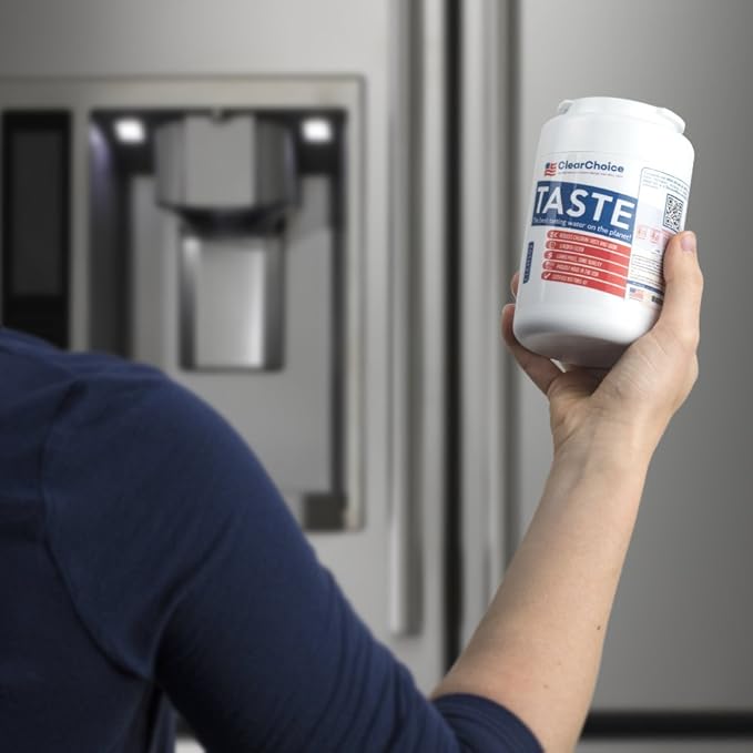 Clear Choice Taste Filter Replacement Compatible for GE MWF Refrigerator Water Filter WF287 EFF-6013A FMG-1 FMG1 Refrigerator Water Filter, NSF/ANSI 42, Box of 3, Made in the USA