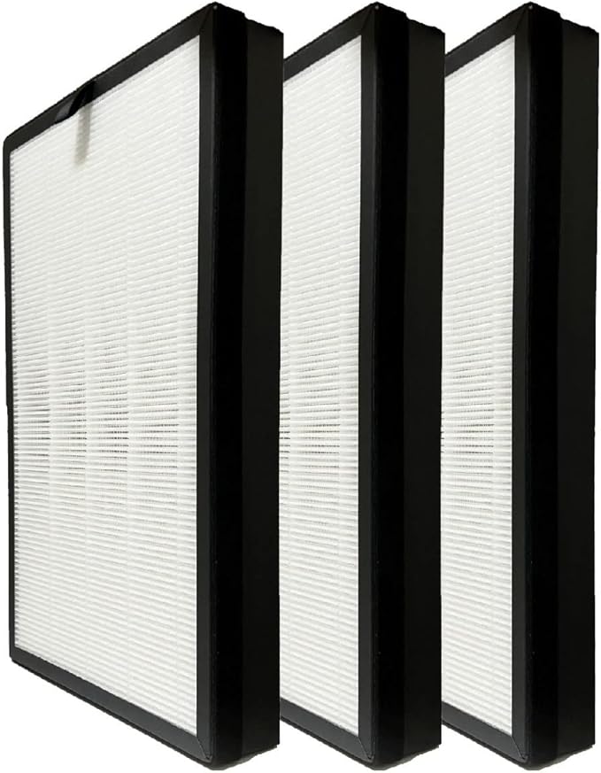 Nispira H05 3-In-1 True HEPA Filter Replacement Compatible with HIMOX Air Purifier H05, 3 Pack
