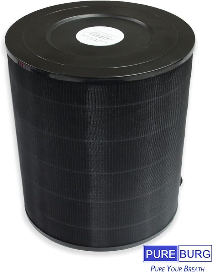 PUREBURG Replacement True HEPA Filter Compatible with Smartmi Air Purifier Large room,Model Number : KQJHQ01ZM,H13 4-Stage Filtration Activated Carbon 2-IN-1