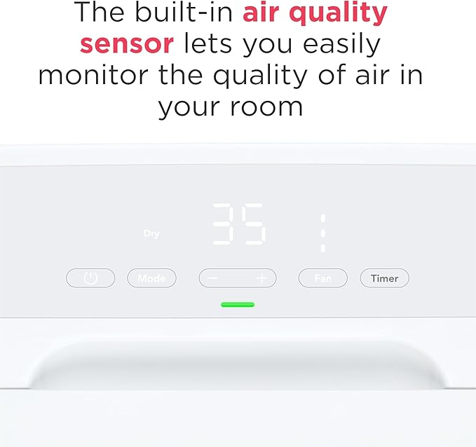 Frigidaire Gallery 2-in-1 50-Pint Portable Dehumidifier with Wi-Fi, Energy Star Certification & Air Quality Monitoring for Medium/Large Rooms & Basements, Custom Humidity Control, Auto Shut Off, White