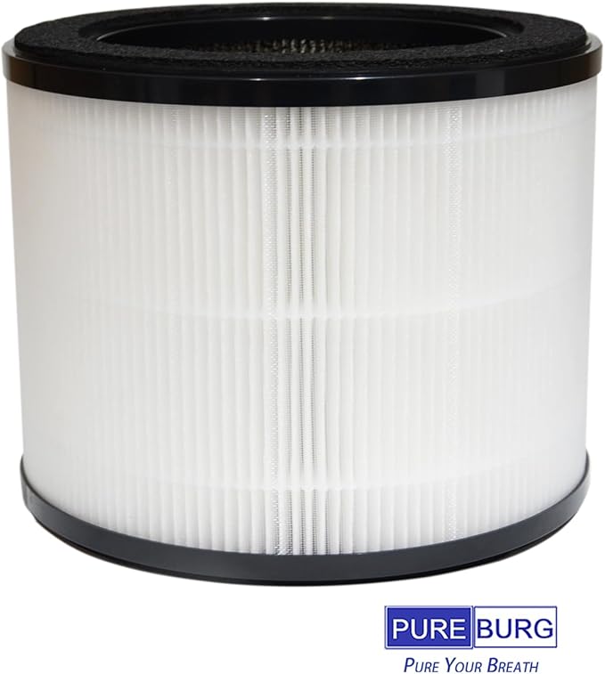 PUREBURG Replacement Filter Compatible with Coway Airmega 100 Air Purifier,2-Pack H13 HEPA Activated Carbon 2-in-1 3-Stage Filtration Air Clean Dust VOCs Odor