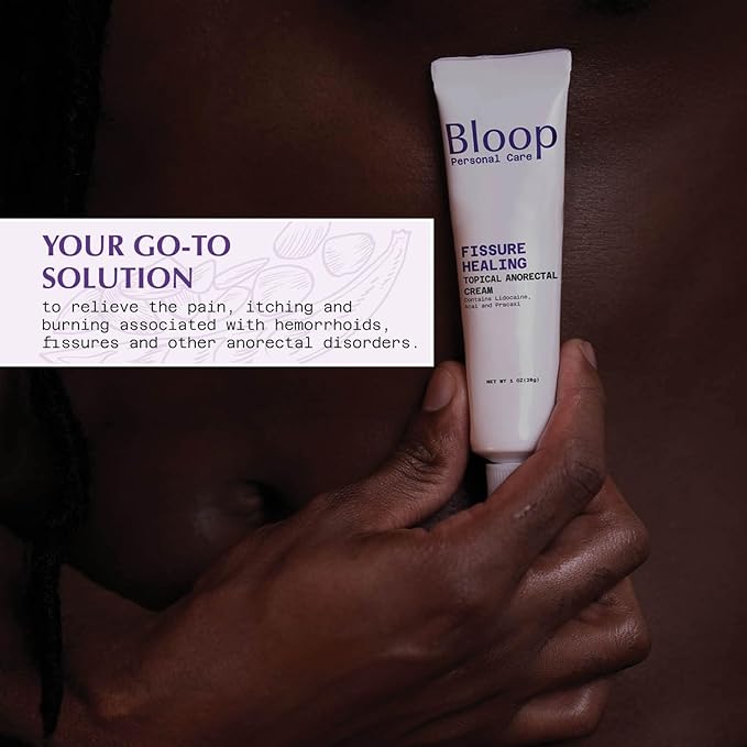 Bloop Maximum Strength Advanced Anorectal Fissure Recovery - Brazilian Superfruit & Plant-Based Oils | Effective for Acute, Chronic Fissures & Pain | Contains 5% Lidocaine