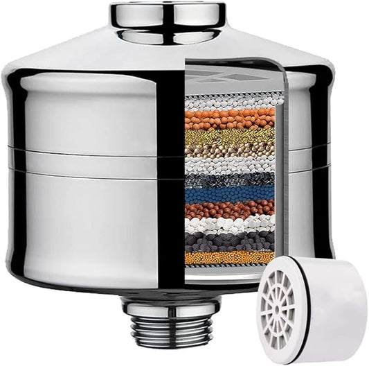 Shower Filter, 15 Stage Shower Head Filter for Hard High Output, Reduce Chlorine, Dry Skin - Shower Water Softener