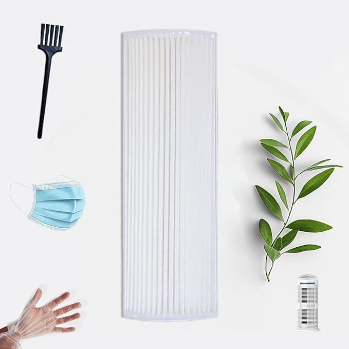 TPP220F True HEPA Air Filter Replacement Compatible with Air Purifier Models TPP220, TPP220F, TPP220H & TPP220M - 12.2” x 4.1” x 1.3”,4-Stage Filtration with Activated Carbon (1 Pack