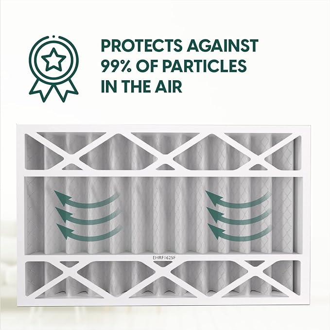 EconoHome 16x25x4 AC Furnace Pleated Air Filter MERV 11 Replacement – Allergen Defense, 1 Pack, Fits Lennox (X6670), Honeywell (FC100A1029) filters. (Actual size: 15.94 x 24.86 x 4.36 Inches)