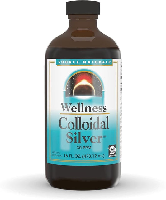 Source Naturals Wellness Colloidal Silver 30 ppm, Supports Physical Well Being* - 16 Fluid oz