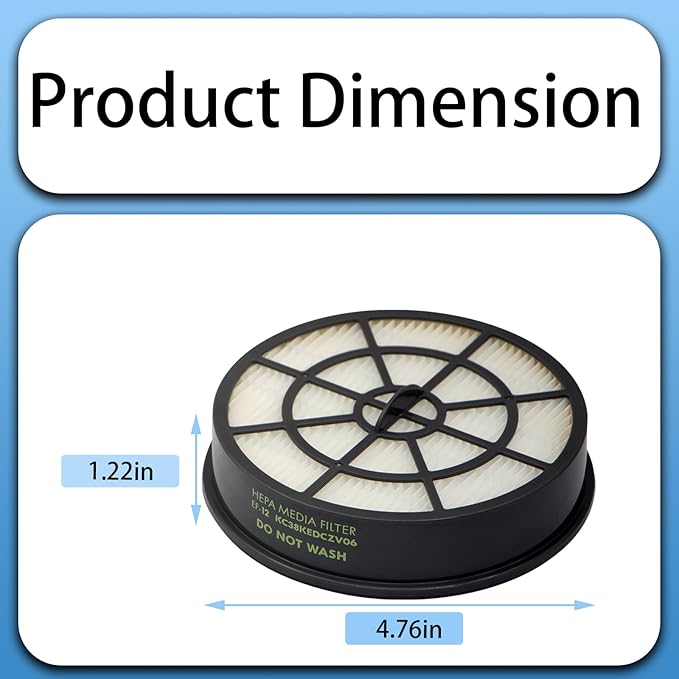 2 Pack EF-12 HEPA Media Filters Replacement for Kenmore Vacuum Models 10135, 10325, 10335, 31210, 31220, 31230, DU3018. Compare to Part #20-60512 KC38KEDCZV06 60512