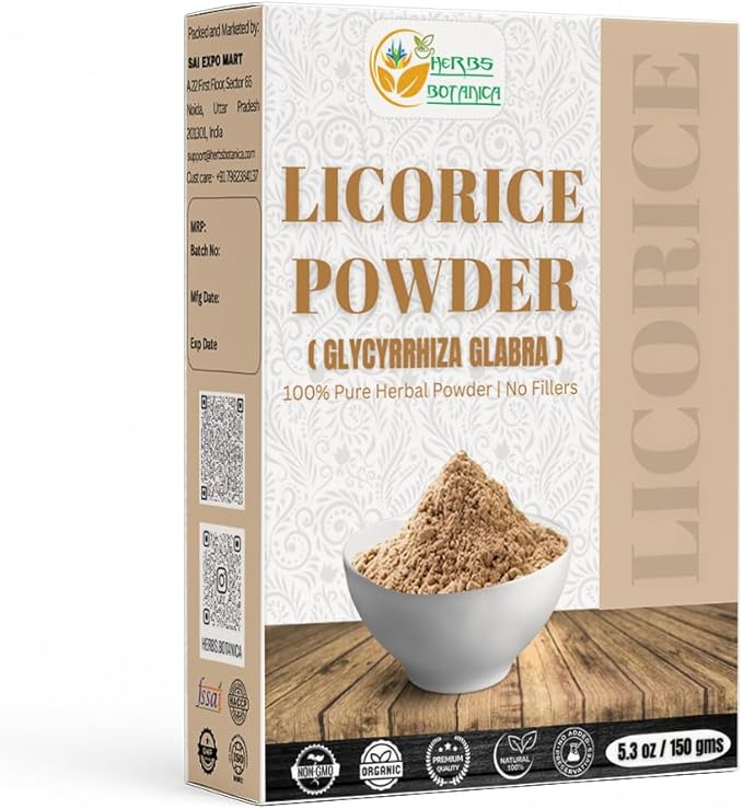 Licorice Powder 100% Pure & Natural Licorice Root Powder for Herbal Tea, Skin Care, & DIY Beauty Natural Licorice Root Supplement 5.3 oz Resealable Pack