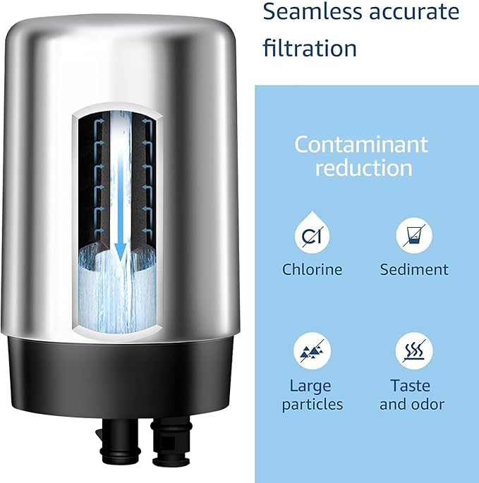 Waterdrop Faucet Water Filter, Replacement for Brita® Filter, 36311 On Tap Water Filtration System, Brita® Replacement Filters, 4-Months or 100 Gallons Chrome (2 Packs)