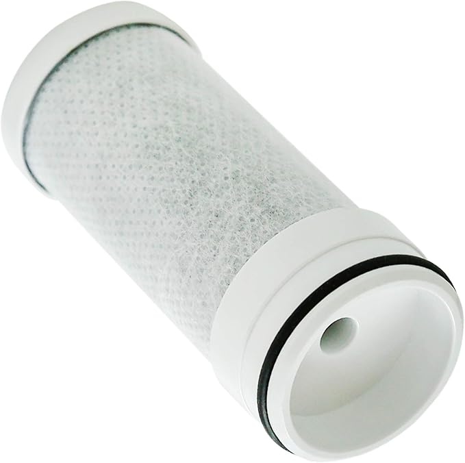 Amazon Basics Faucet Replacement Filter, Carbon Block Filter Fits Mist- Water Filter for Sink,Reduces Heavy Metal, and Bad Taste, Pack of 3